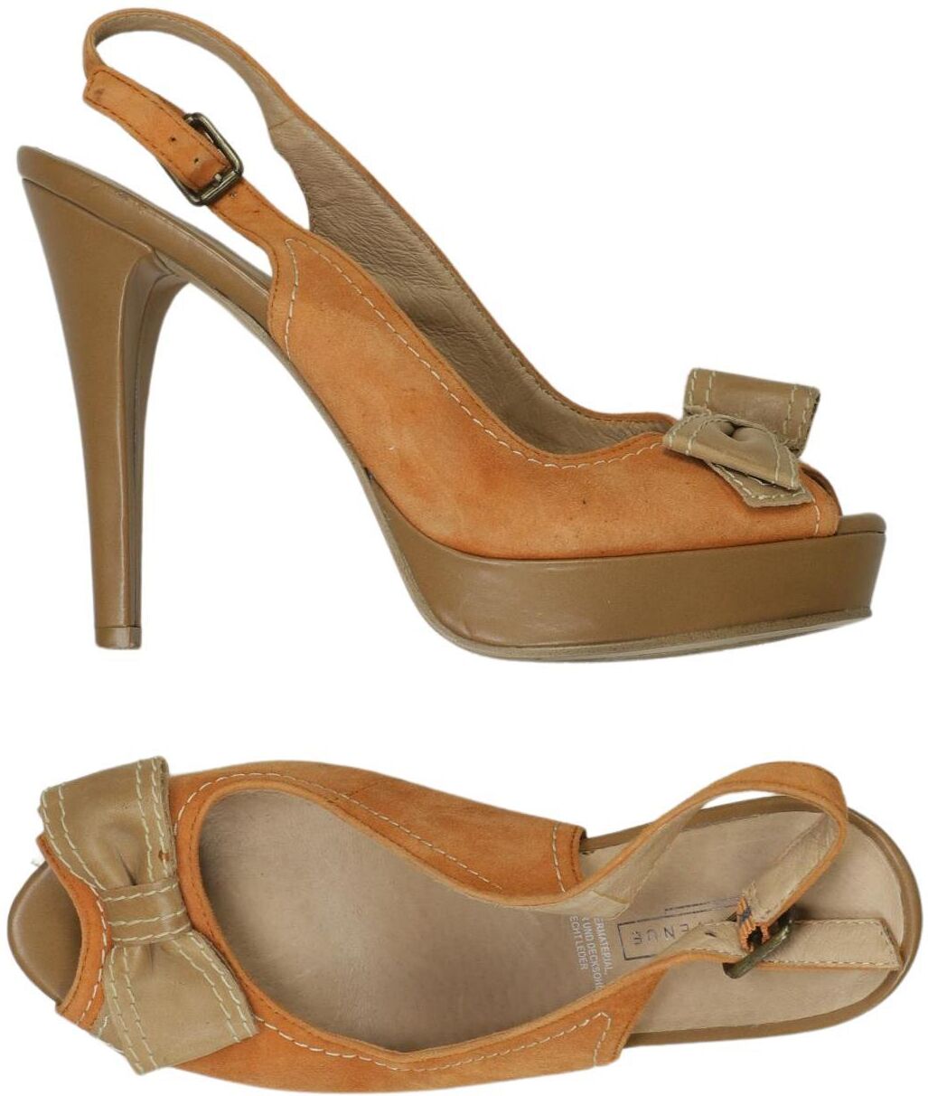 5th Avenue Damen Sandalen, Braun, Gr. EU 37, Leder - Second Hand