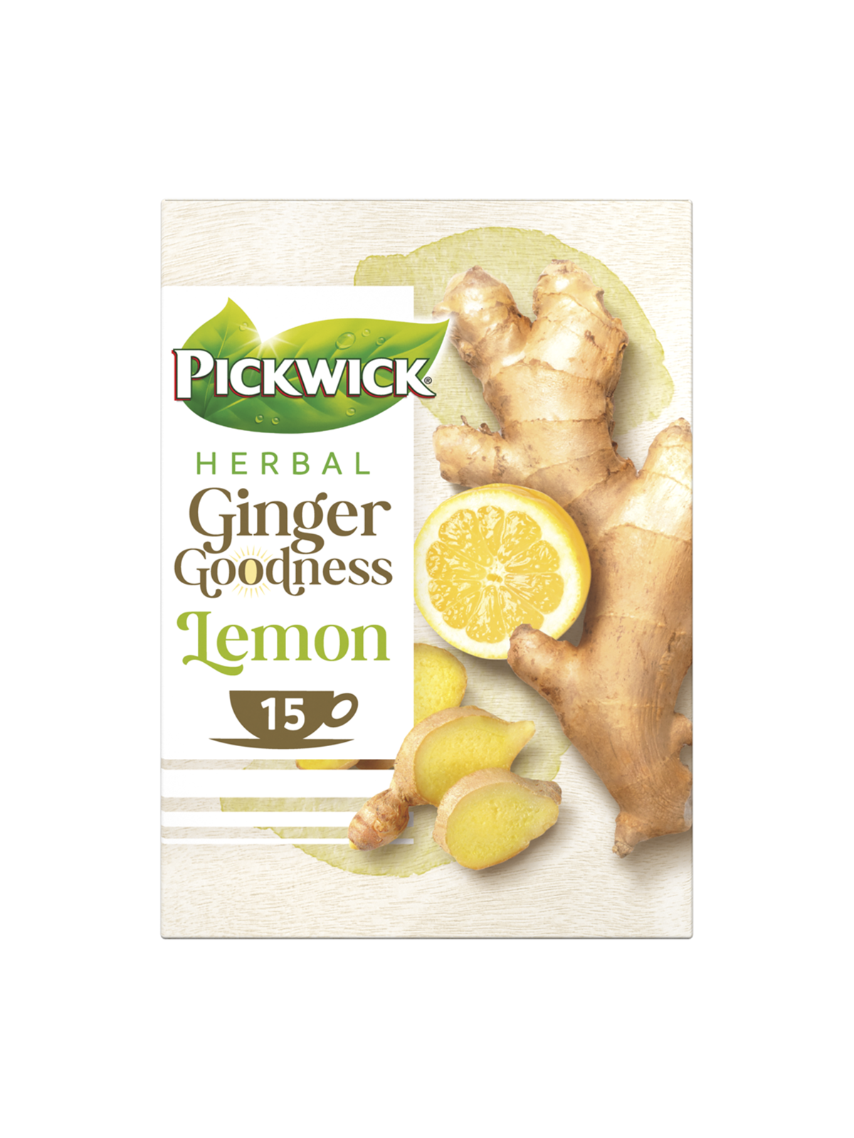 Pickwick Ginger Goodness Lemon Tea w. Lemon and Ginger - 15 pcs