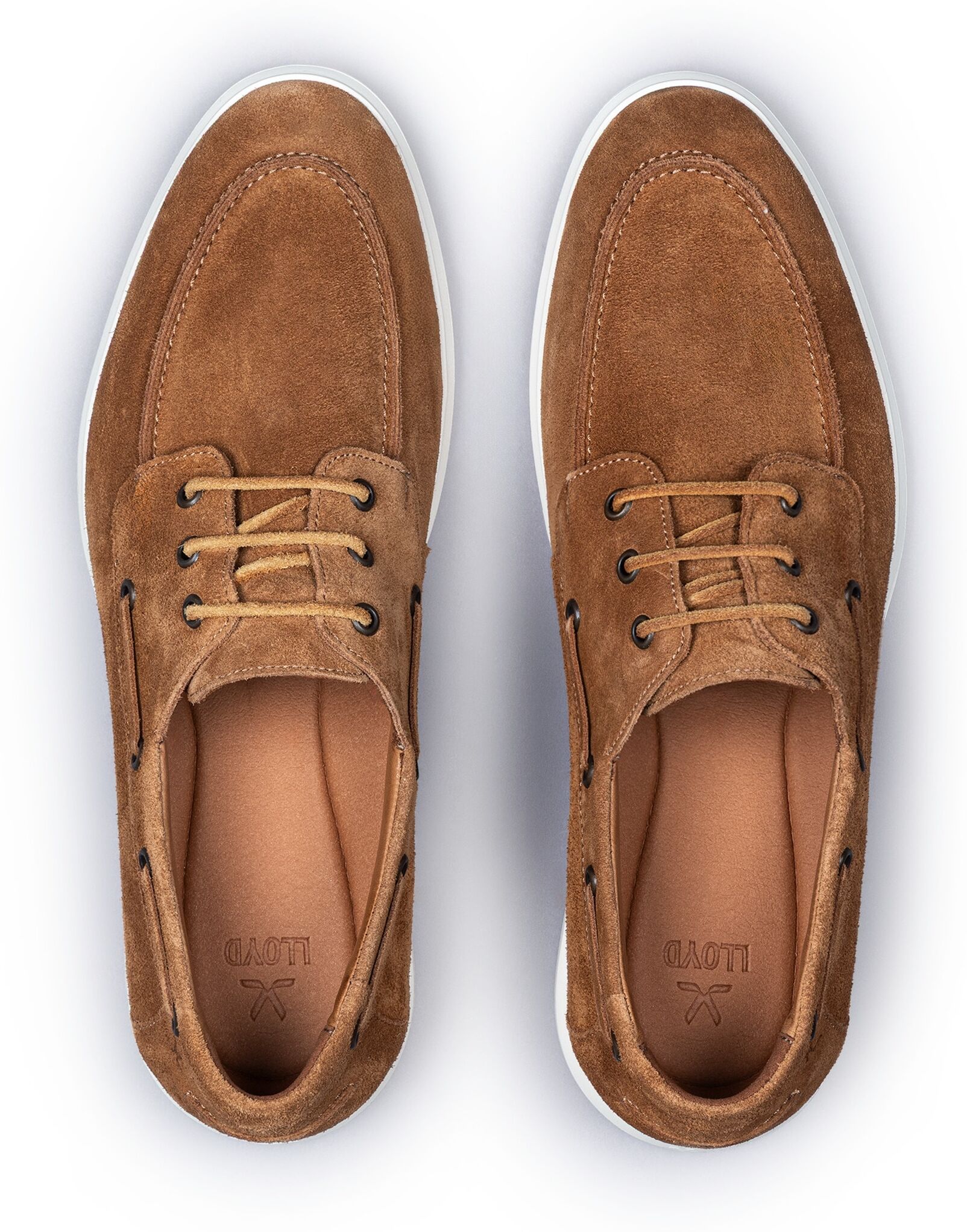 Bootsschuh LLOYD "STRIDE DECK", Herren, Gr. 10, atmungsaktiv, braun (cognac), Leder, unifarben, Basic, Schuhe Bootsschuh, mit herausnehmbarem Fußbett