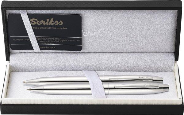 Scrikss Noble Kuglepen   Matt Black 23kt. Gold