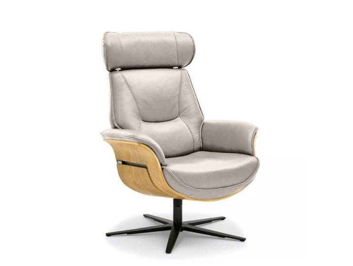 Musterring MR 276 Relaxsessel Leder oder Microfaser mit Relaxfunktionen - Microfaser Galero alu - Eiche hell - ohne Zusatzausstattung Wohnzimmer, Sitzkomfort, gemütlich, Drehfunktion, Memory-Funktion, stufenlos, entspannt zurücklehnen, vollständig bezogen Drehfunktion, manuelle Rückenteilverstellung, Memoryfunktion, manuelle Kopfteilverstellung Modern, Zeitlos
