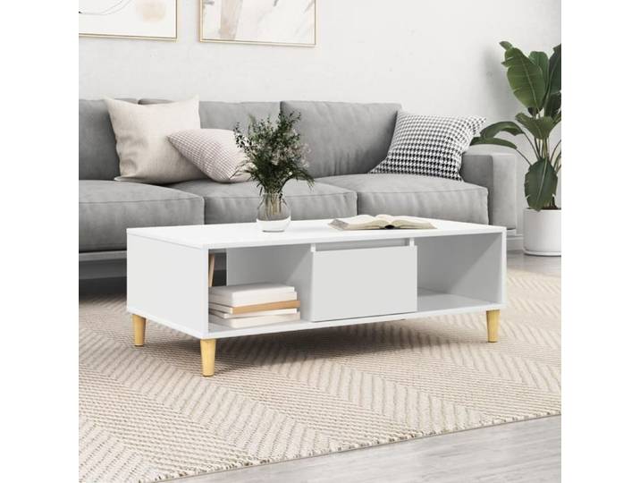 Moderne Table de salon - Table basse Blanc@FR(22319)