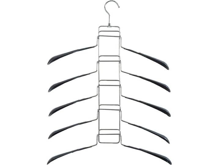 Kleiderbügel ZELLER PRESENT, grau, Metall, Kleiderbügel, Kleiderbügel, Metall/Kunststoff