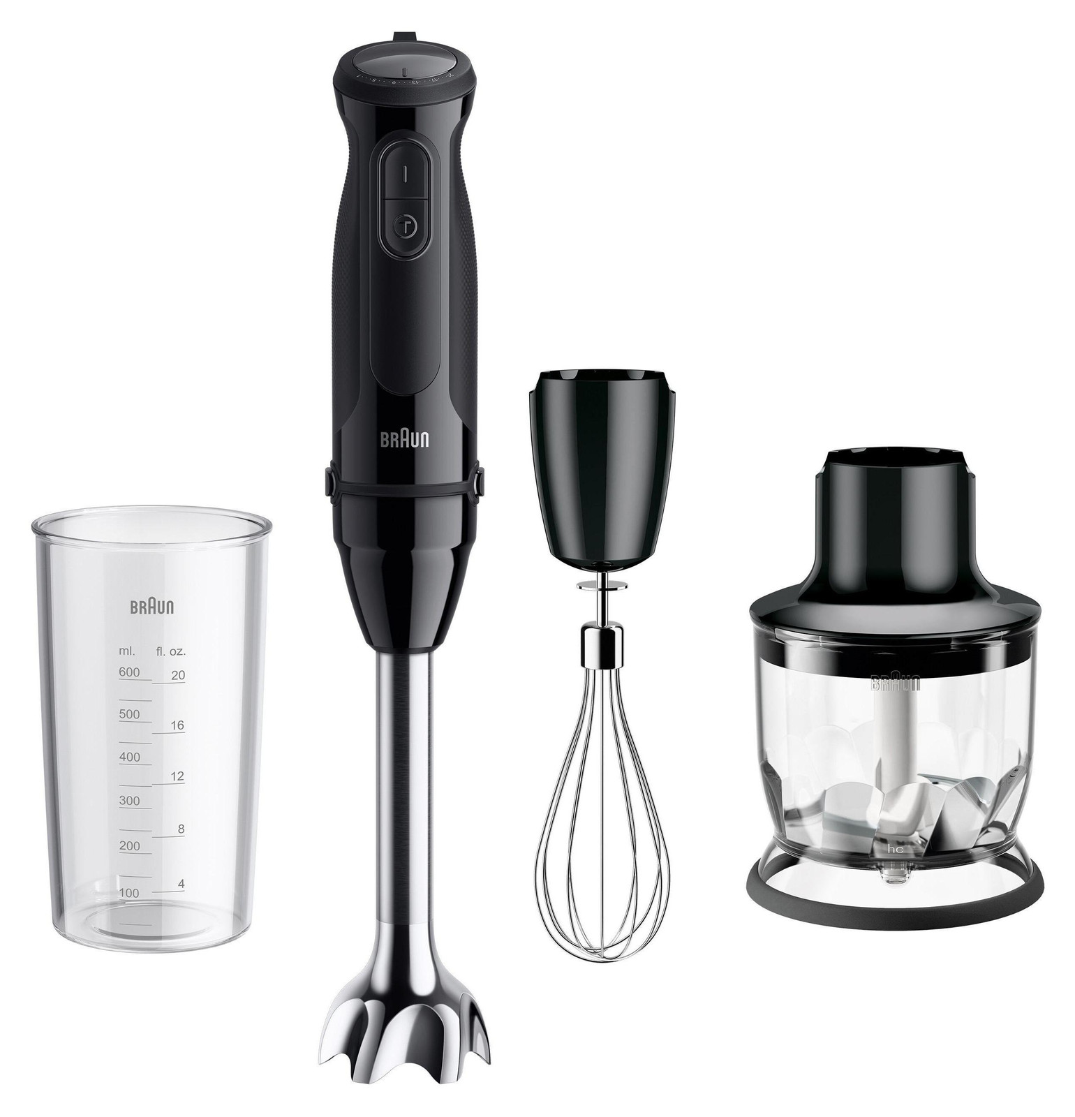 Braun MultiQuick 5 MQ50202M staafmixer-set, zwart