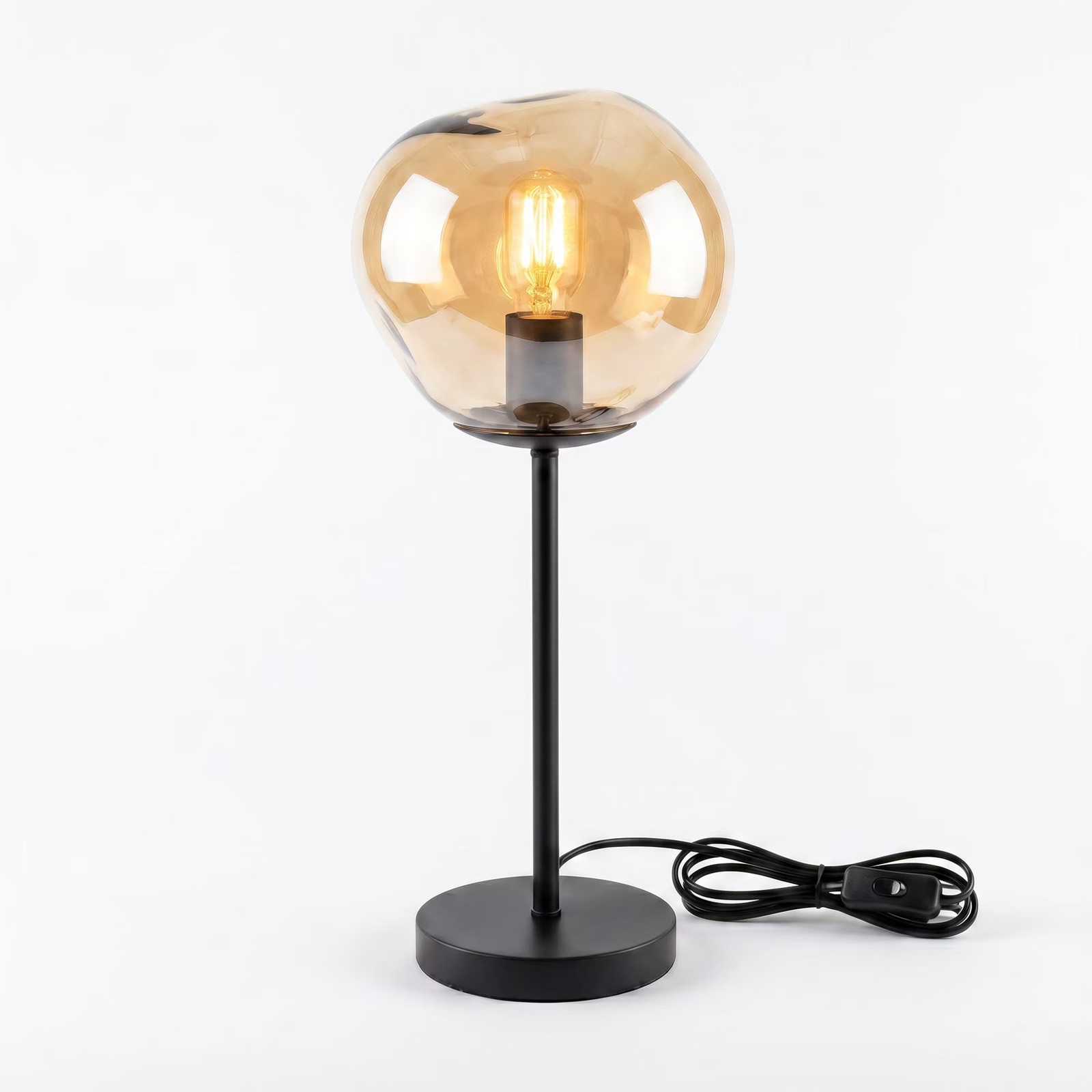 BASE Tafellamp Kasim 1-lamp Glas Amber