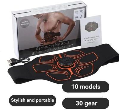 Uplift Picks EMS Abdominal Muscle Stimulation Fitness Belt 10 Mode 30 Gear (a) usb Type C