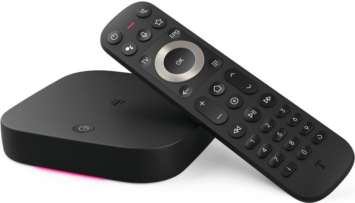 TELEKOM Streaming-Box "MagentaTV One (2. Gen) (barrierefrei)", schwarz, B:23cm H:6,5cm T:22cm, Streaming-Boxen, Streaming-Box