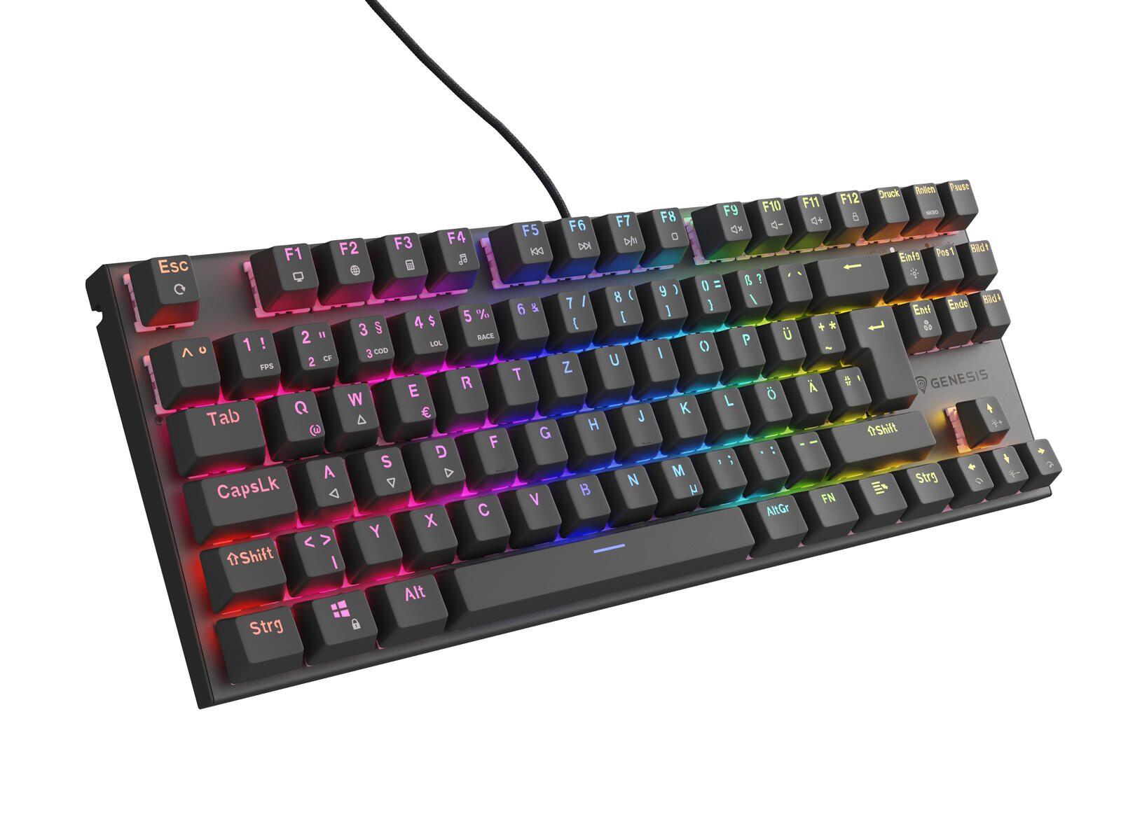 GENESIS Thor 303 TKL kabelgebundene Gaming Tastatur - QWERTZ DE - schwarz NKG-1886