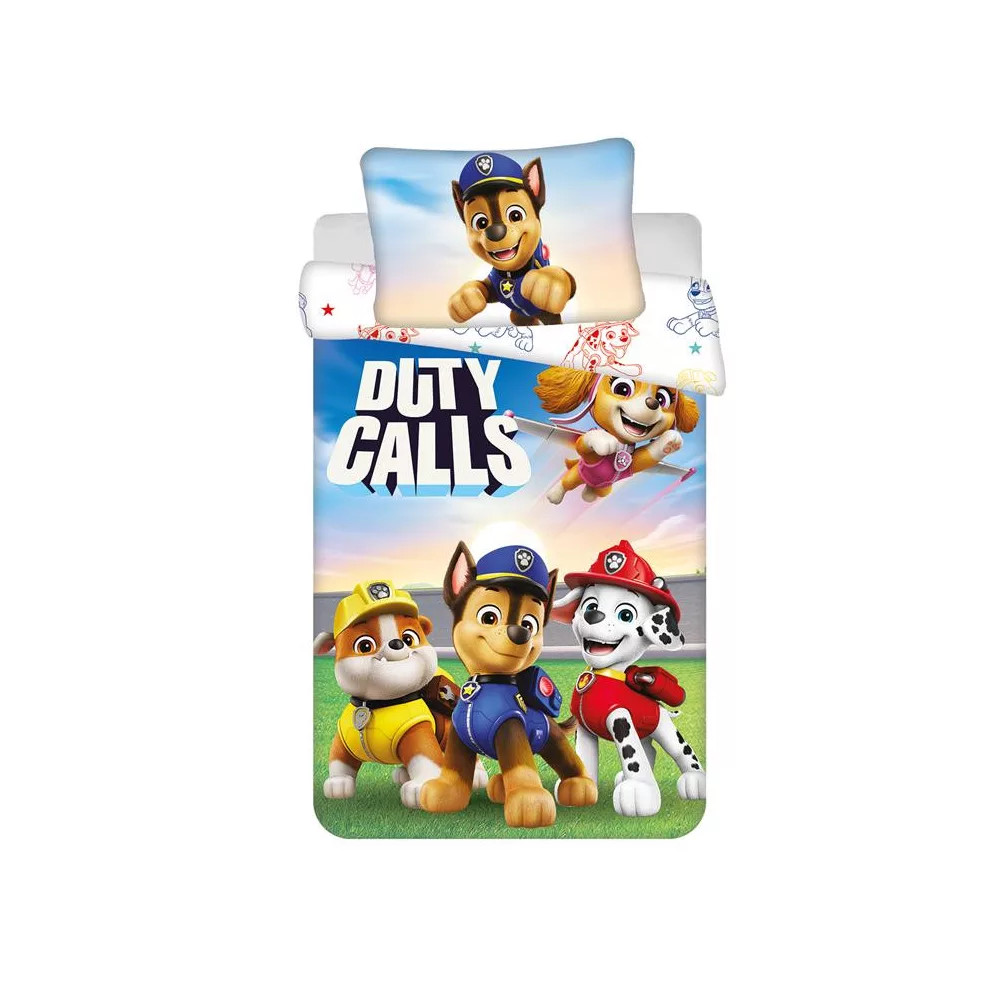 Paw Patrol dekbedovertrek Duty Calls voor kinderen, 100 x 135 cm met kussensloop 40 x 60 cm, katoen