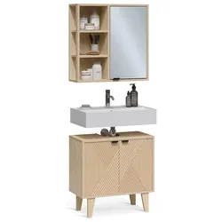 Vicco, Badmöbelset, Badmöbel-Set Arven, Eiche, 2-er Set