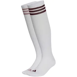 2er Pack adidas 3-Streifen Kniestrümpfe KQ6749 - white/maroon/white 37-39