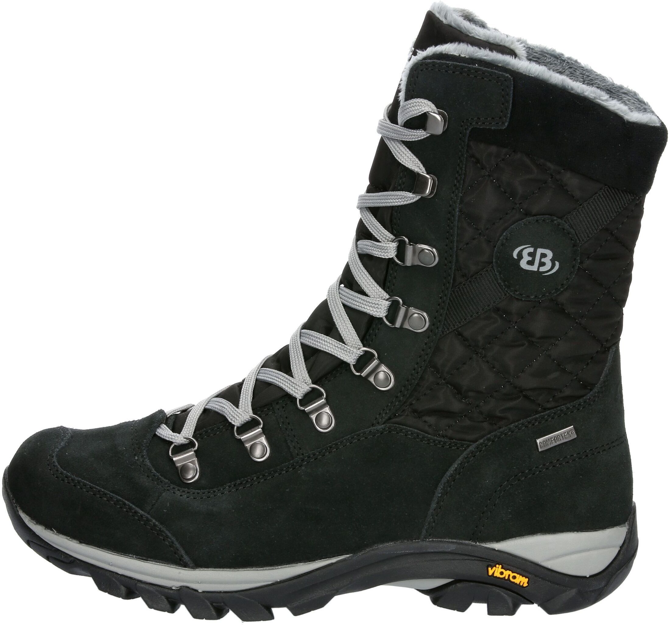 Winterstiefel BRÜTTING "Winterboot Fenella", Damen, Gr. 36, wärmend, schwarz, Veloursleder, Schuhe Winterstiefel schwarz 36, wärmend