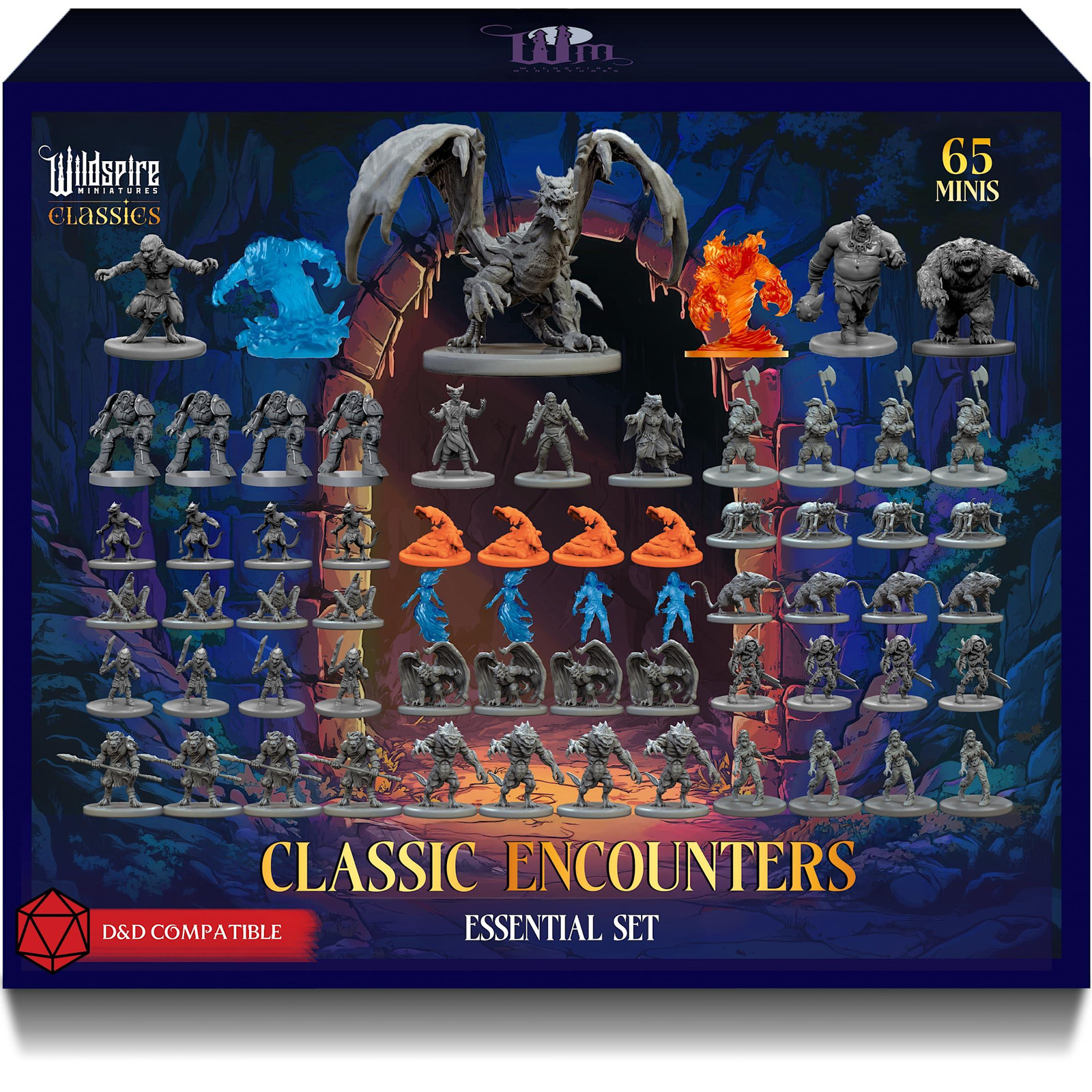 Selius Classic Encounters Essentiële Set met 65 iconische DND miniaturen