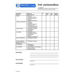 PROTEC Leitern-Prüf- und Kontrollliste PLPK (1Stk=50 Blätter)