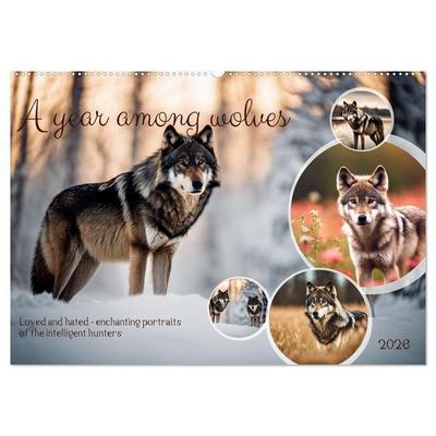 A year among wolves (Wall Calendar 2026 DIN A2 landscape), CALVENDO 12 Month Wall Calendar