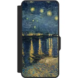 Nivocase Klapphülle für Samsung Galaxy S26+ Handyhülle aus Kunst Leder NIVOflip schwarz Kunst Malerei (Samsung Galaxy S26+), Smartphone Hülle, Schwarz