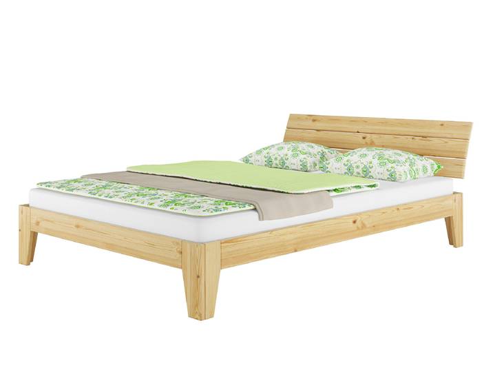 Futonbett 140 x 220 cm Doppelbett in Überlänge Kiefer Massiv