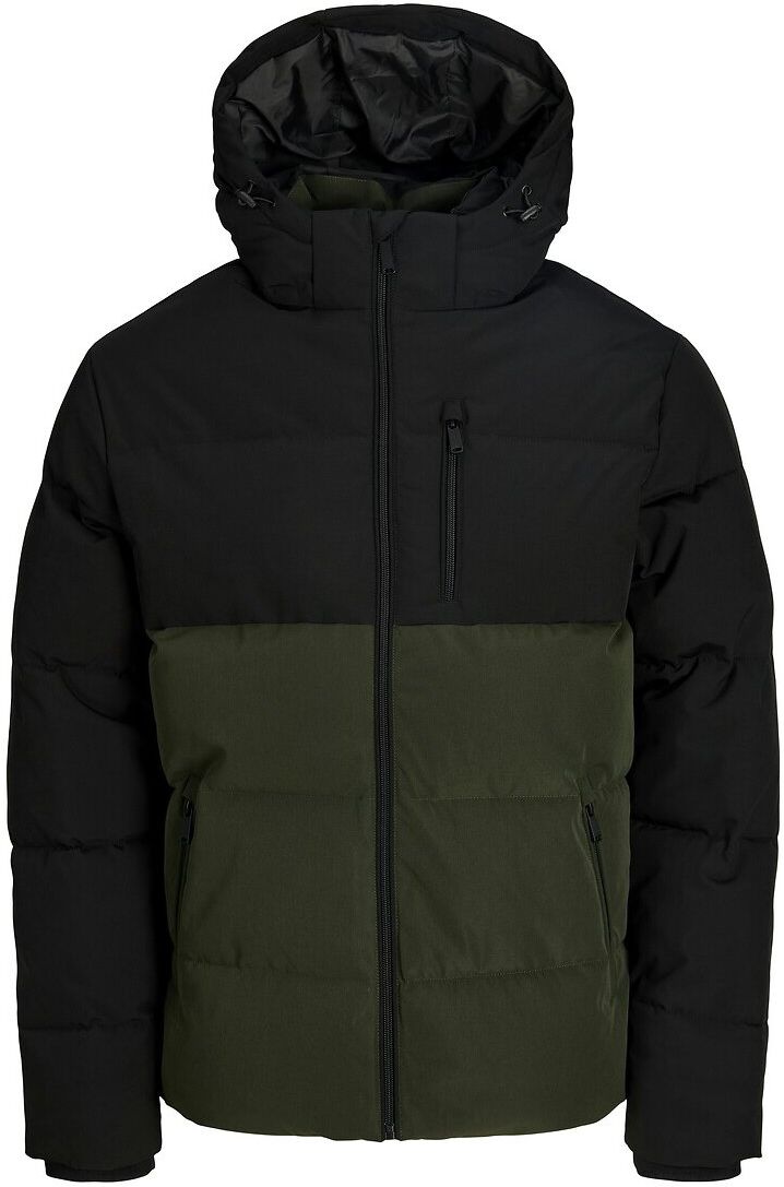 JACK & JONES Doudoune courte capuche fixe col montant, plein hiver