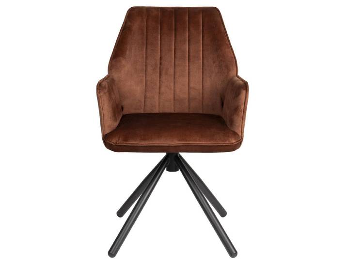 Sessel Jamie 2er-Set – aus Samt in Braun - Braun - Luxusbetten24