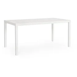 Gartentisch Hilde aus Aluminium, modern und langlebig, rechteckig, weiß, 150x80 cm