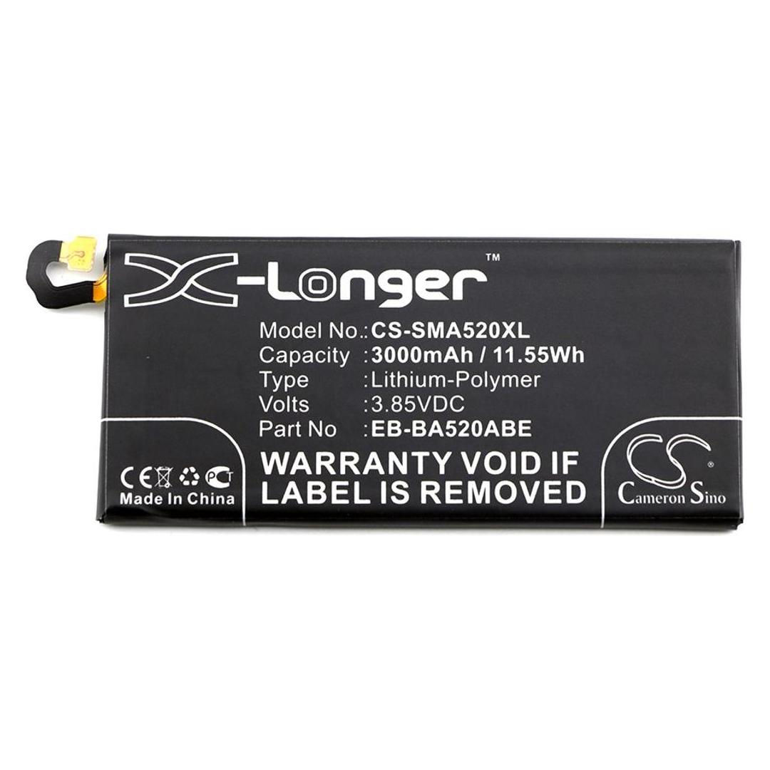 Battery for Samsung Galaxy A5 2017, 3000mAh, 3.85V (CS-SMA520XL)