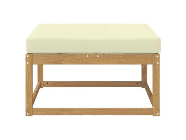 KTHLBRH Fußstütze für den Außenbereich, Massivholz, Akazie, Weiß Lattenrost-Design, witterungsbeständig, pflegeleicht, 1 Platz für Garten und Terrasse