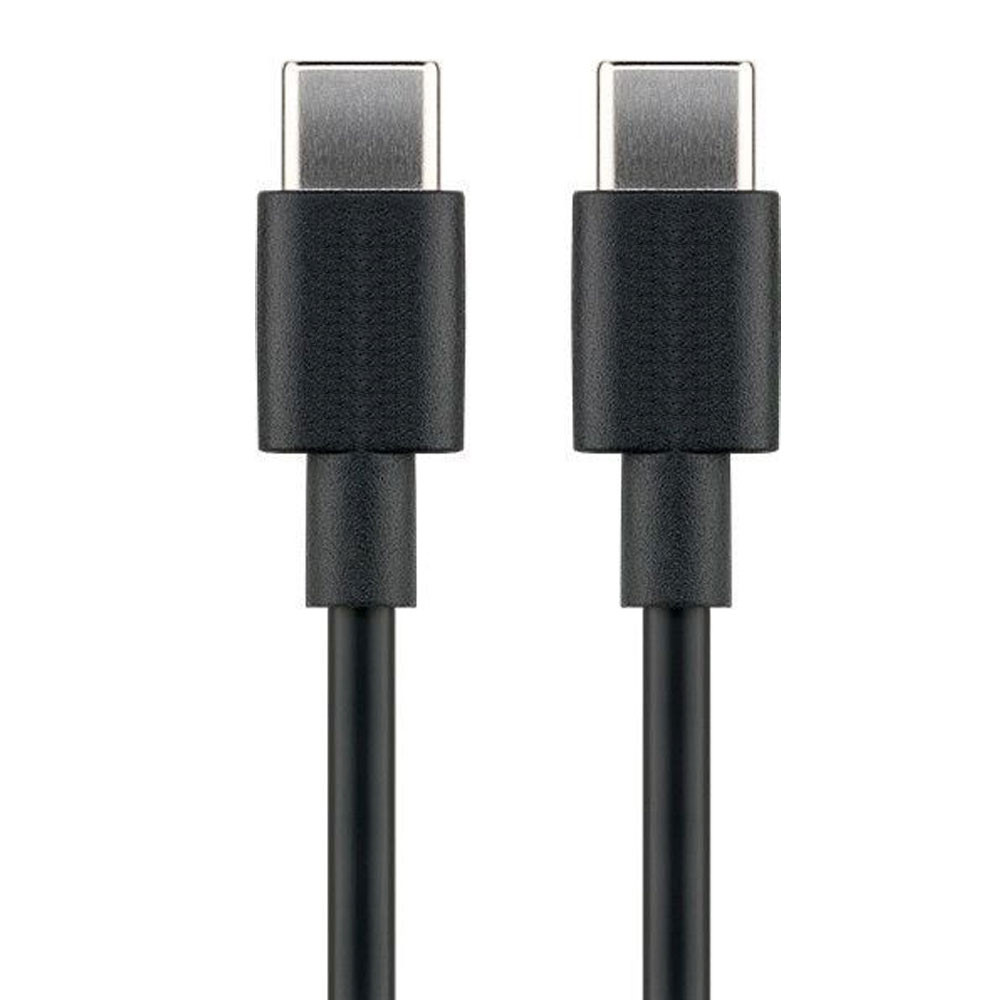 AccuCell USB-C naar USB-C oplaad- en synchronisatiekabel, zwart