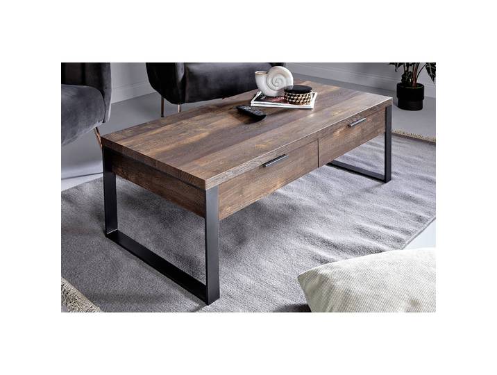Couchtisch Loop 118 x 40 x 59cm Braun/Eiche Rustikal Dekor