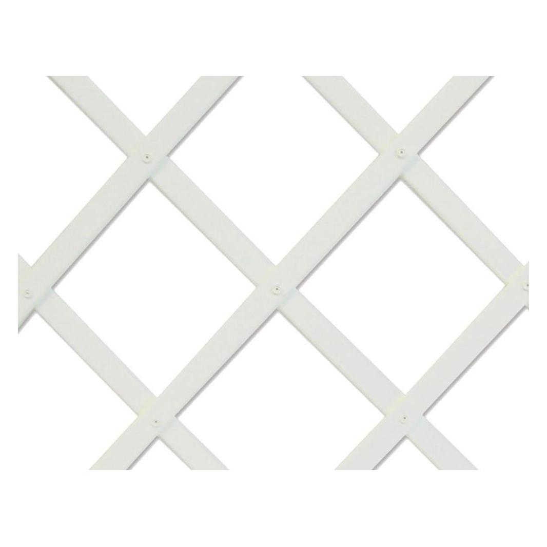 Faura Trelliflex Kunststoffgitter 0,5x1,5m weisses Farbprofil aus 22x6mm Latten (150 cm, 50 cm) (49823989)