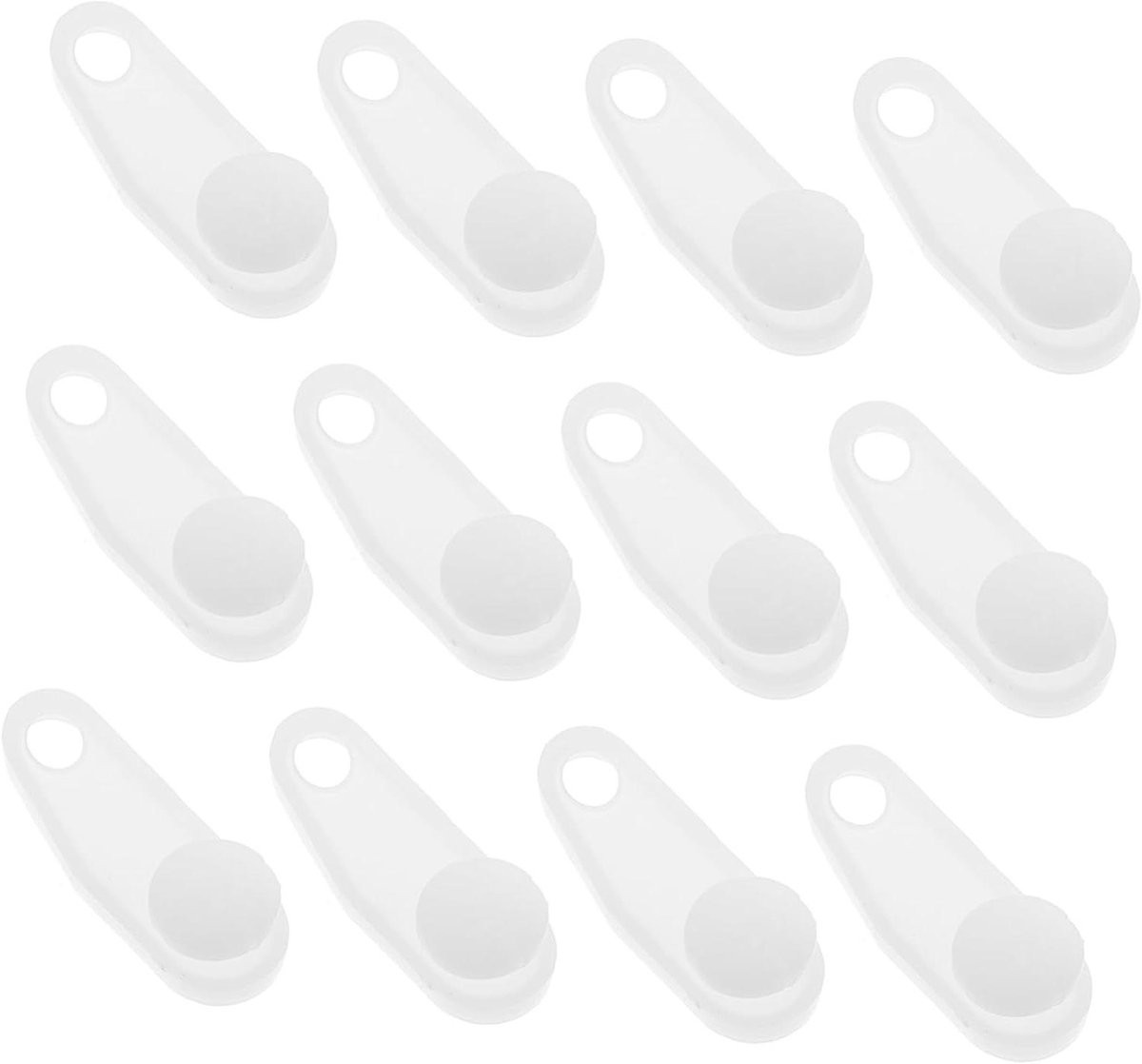 30 stuks Witte Gordijn Rollers - Stille Gordijn Glijders van Duurzaam Plastic