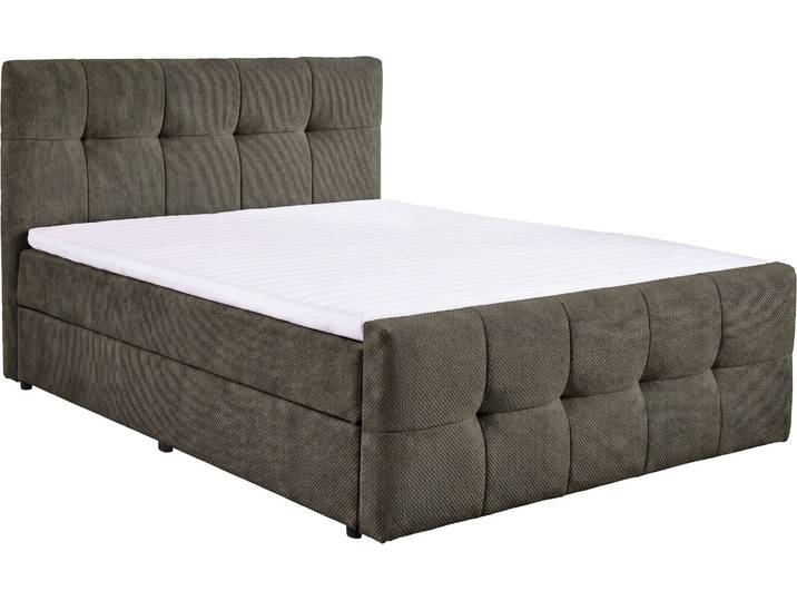 Boxspringbett HOLA grün 160x200cm halbfest