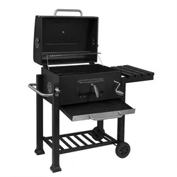 Helloshop26 - Holzkohlegrill mit Deckel für Partys schwarz 19_0000938
