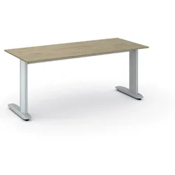 Büroschreibtisch PRIMO FLEXIBLE, 180x80 cm, Eiche natur