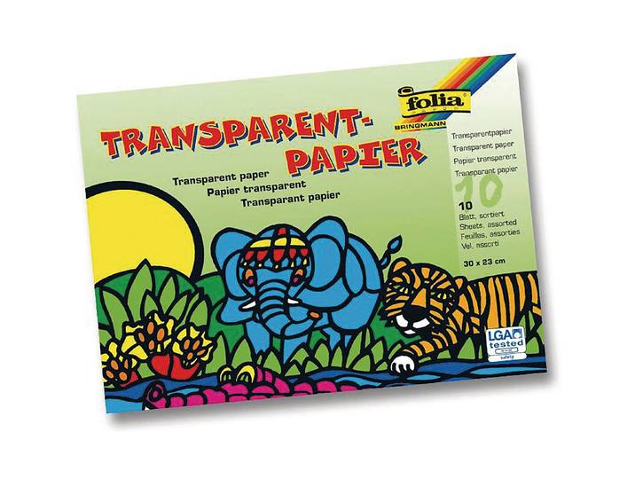 Rayher Transparentpapier Block 20 × 30 cm 42 g/m² 10 Farben 10 Bogen