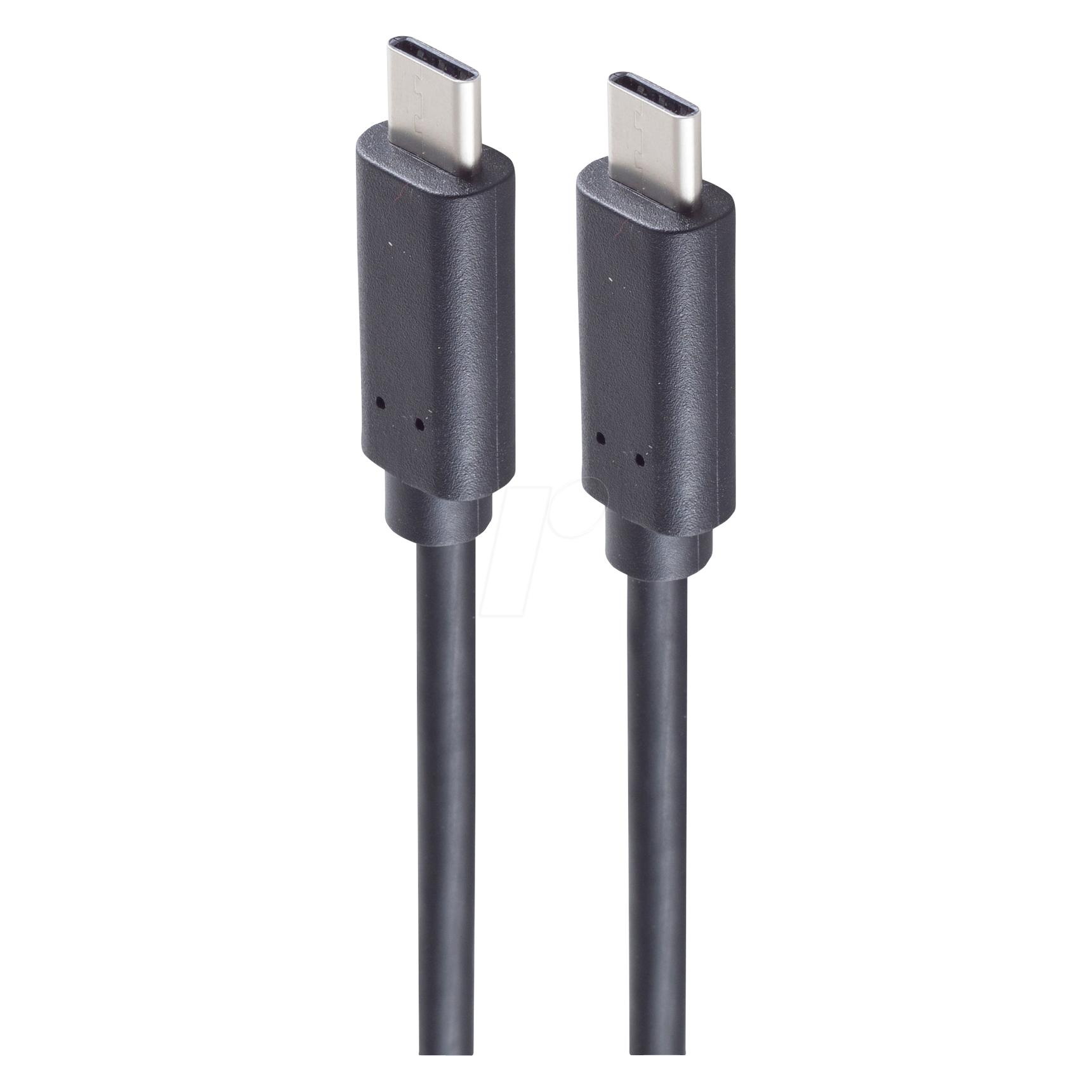 Shiverpeaks -BASIC-S--USB-C Verbindungskabel--USB Kabel 3.2 USB Typ C Stecker auf USB Typ C Stecker, Gen 2x2 s (0.25 m, USB 3.2 Gen 2x2, 60 W) (BS13-48005)