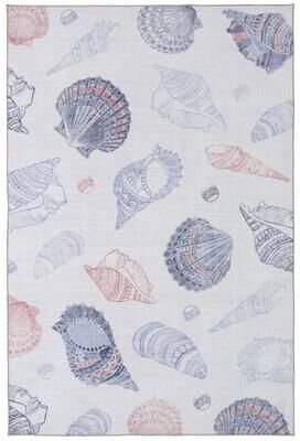 MDA Rugs Florida Coastal-Inspired Seashell Indoor/Outdoor Area Rug