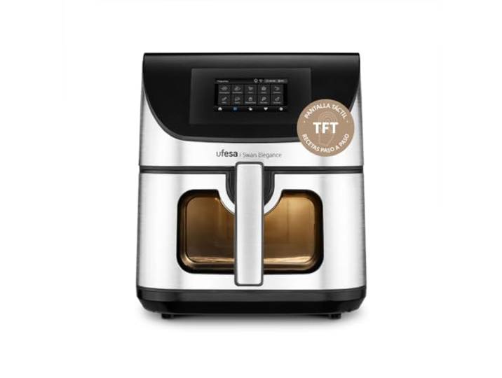Ufesa Heißluftfritteuse 7,5L 2200W mit Interaktivem Digitaldisplay 4,3 , Intelligenter App, 10 Programmen, Sichtfenster mit Innenbeleuchtung und Air Pulse Ultra 360ºC Technologie mit Doppelheizung