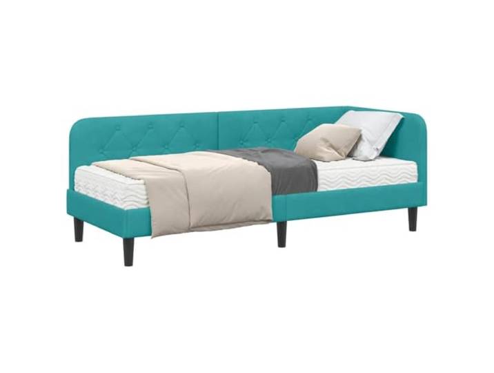 KTHLBRH Ecksofa, türkis, 80 x 200 cm, Samt Platzsparendes L-Design, weicher Komfort, für moderne Wohnzimmer