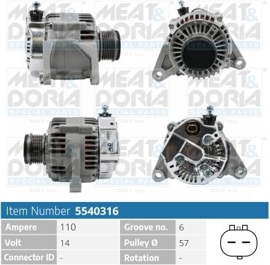 Meat & Doria Generator 5540316 Für Lancia Chrysler