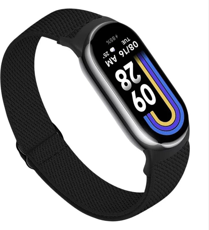 INF Elastisches Nylon-Uhrenarmband für Xiaomi 8/9 (14 mm) Schwarz