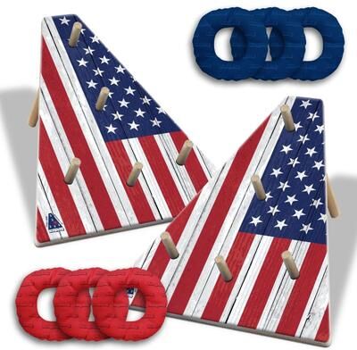Skip's Garage USA Stars and Stripes Ring Bag Toss Game