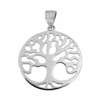 Amulett AKZENT "Jihane" aus 925 Sterlingsilber, rhodiniert, langlebig", silber (silberfarbig), Schmuckanhänger, Damen, Silber 925 (Sterlingsilber), Amulett