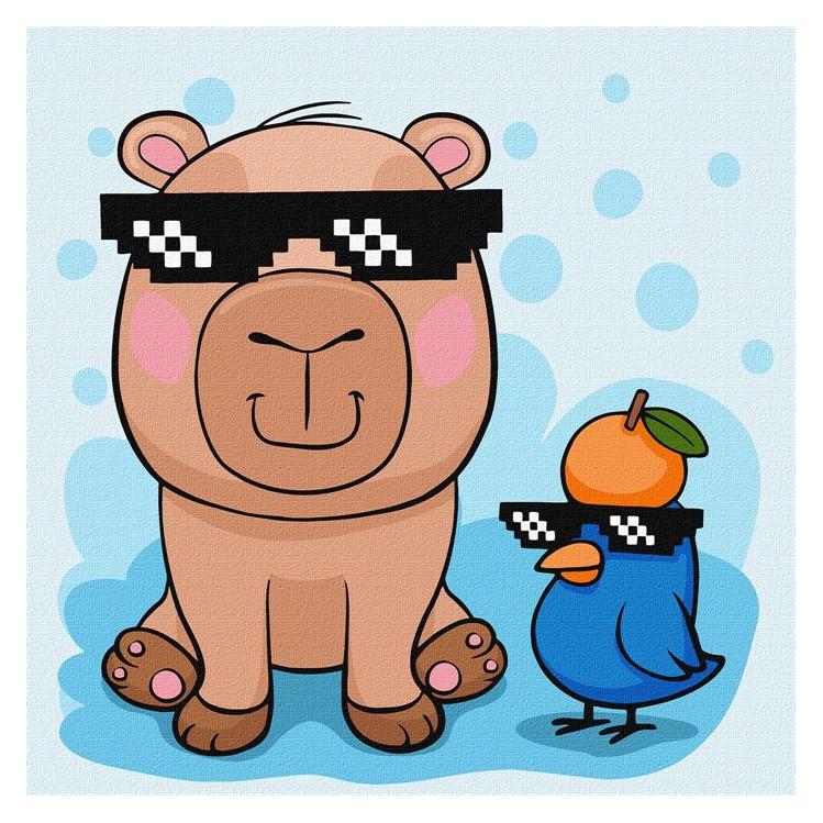 Ideyka Malen nach Zahlen - Wasserschwein und Vogelkinder (KHO1277)