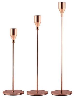 Inspire Daily Merch Metal Candle Holders Style Fashion Simple Wedding Table Decoration rose Gold