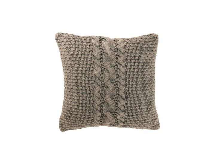Coussin carré en coton gris 50x50x12 cm