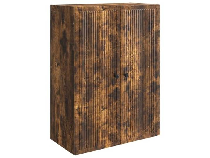 QINXIXINAIXI Wandschrank Geräucherte Eiche 66 x 34,5 x 90 cm Holzwerkstoff Wohnzimmer, kleines Raum, vertikaler Stauraum, rechteckiges Design, Regalflächen, feuchtes Tuch