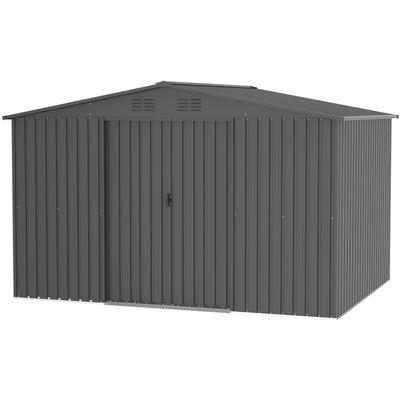 Gerätehaus TEPRO "Flex Shed XXL", grau (anthrazit), Stahlblech, Gerätehäuser, Metall
