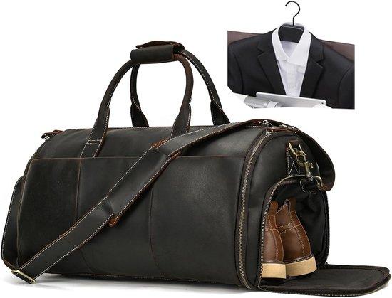 Reisetasche, dunkelbraun, leer, Vintage-Design, ideal für Reisen, m-winkel