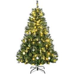 WEIHNACHTSBAUM Tannenbaum mit Deko 120 LEDs 511 Spitzen Ø95 x 150H cm