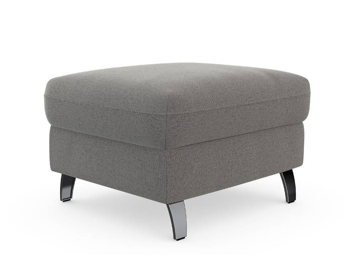 Stauraumhocker SIT & MORE Grenoble , grau, B:66cm H:48cm T:76cm, Hocker, Stauraumhocker, mit Stauraum und satinierten Füssen